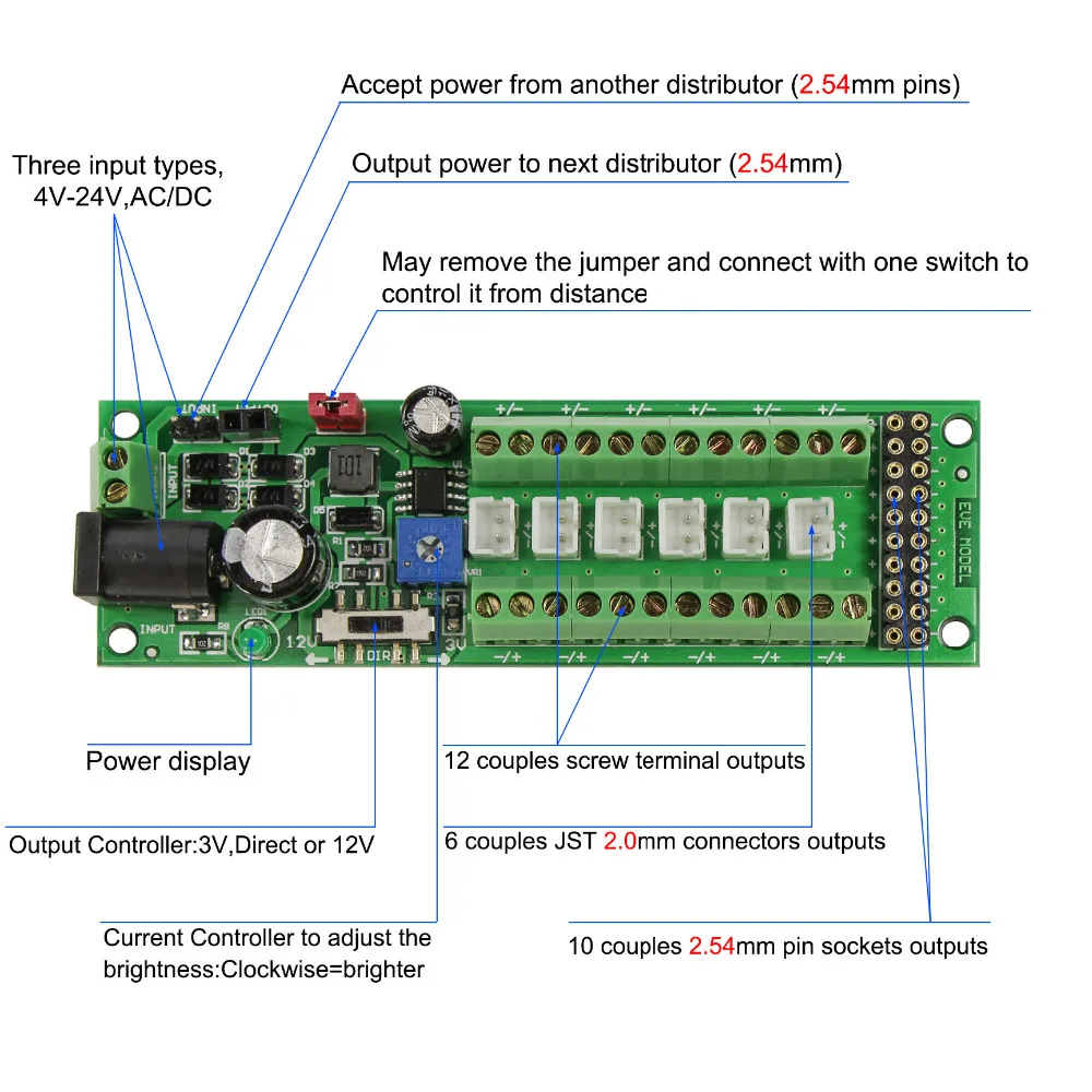 Плата распределения питания PCB012 распределитель мощности для самоадаптации HO N O