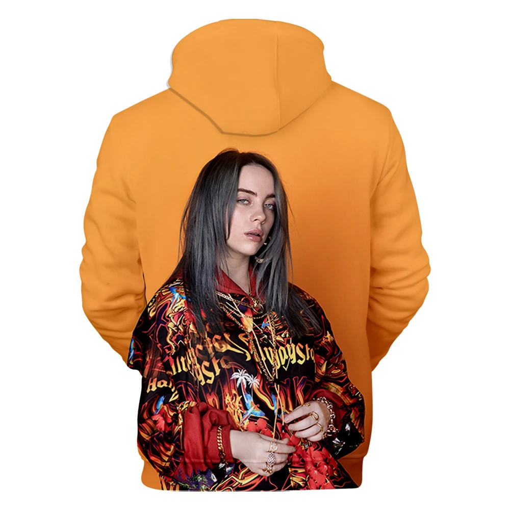 Новая Толстовка уличная billie eilish модная Толстовка мужская/wo Мужская толстовка модная певица хип-хоп унисекс толстовка с принтом Топ
