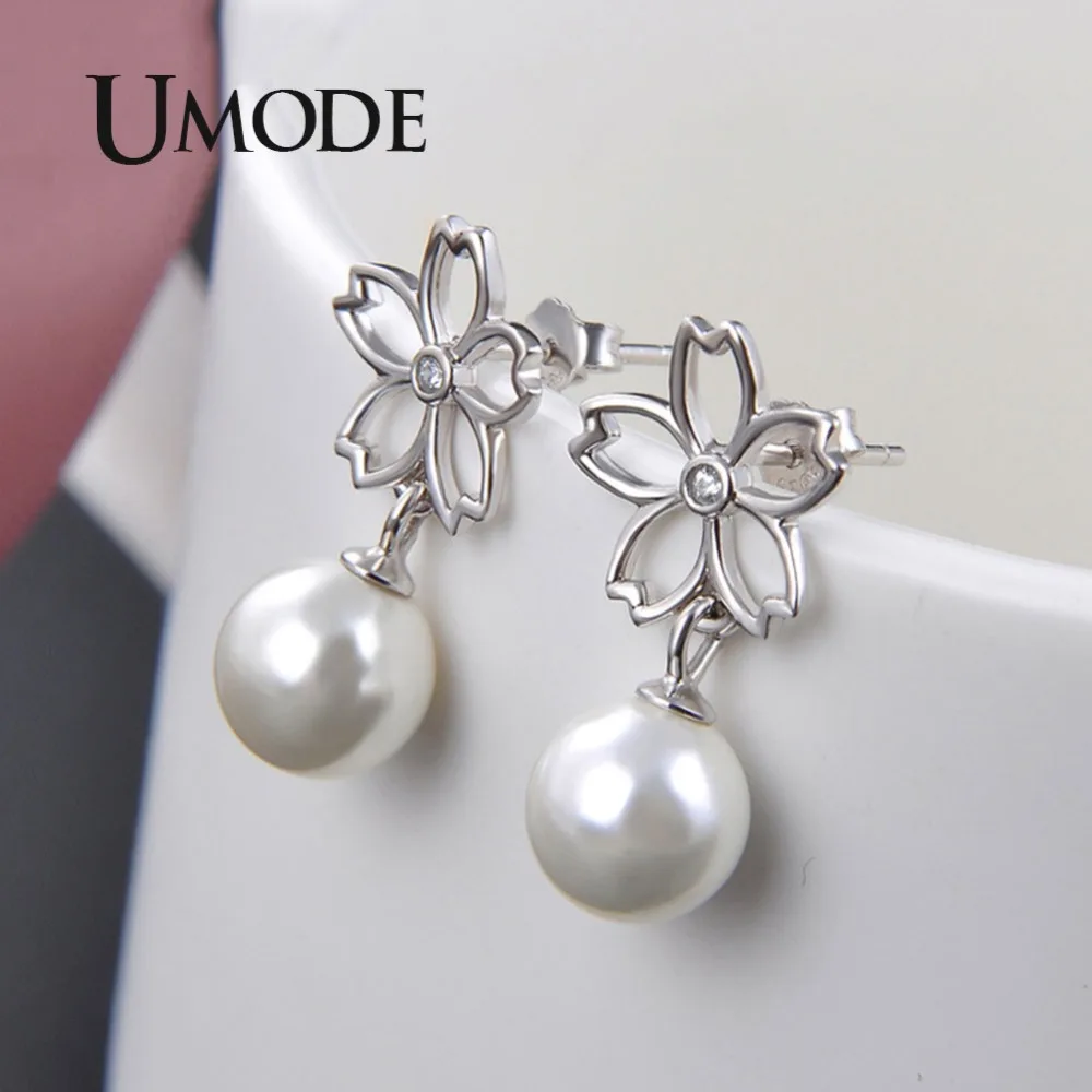 Женские серьги-подвески из серебра с настоящими искусственными жемчужинами |