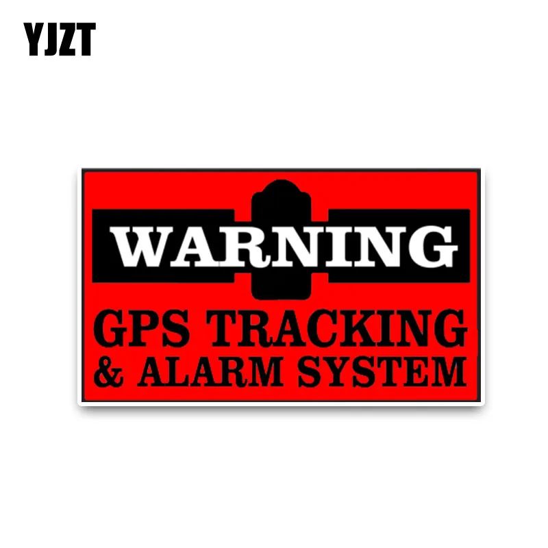 YJZT 14*8 7 см яркие красные наклейки GPS предупреждение отслеживание и система