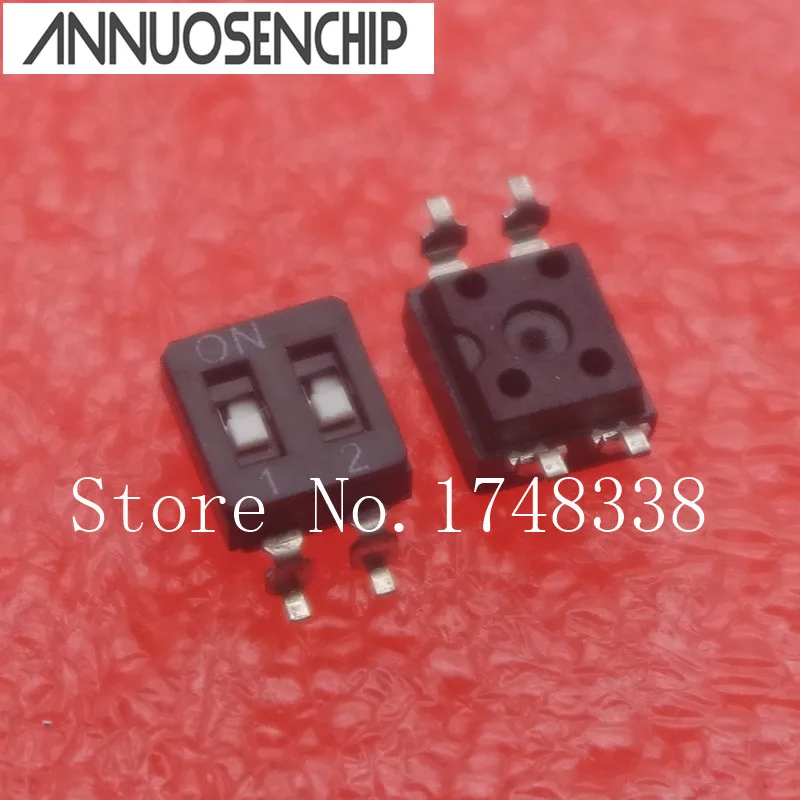 

SMD DIP switch 2p 4pin 2.54mm DIP Switch Half Pitch DIP Switch