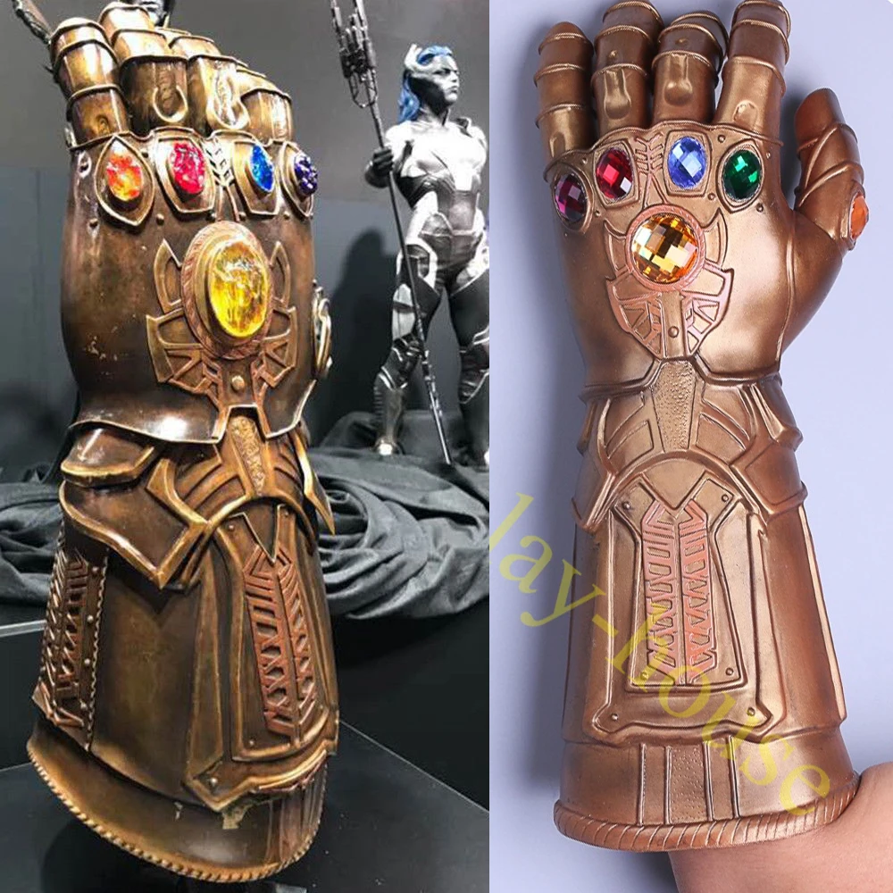 Cosplay Infinity Gauntlet перчатки Таноса Gold Stud Хэллоуин Prop New|halloween props|halloween cosplayhalloween gloves |
