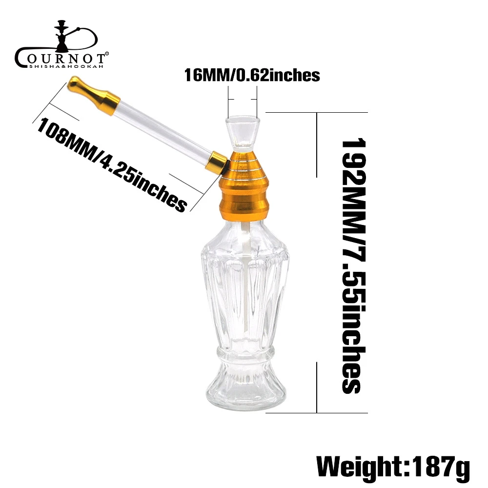 Курительная трубка для кальяна COURNOT Алюминиевые Металлические курительные