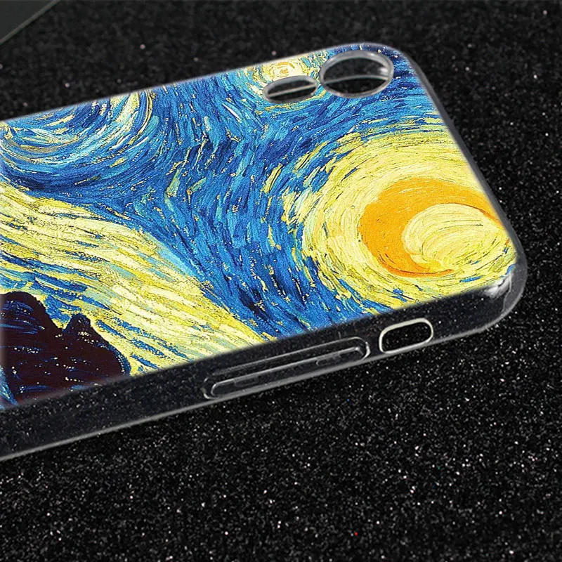 Hot Van Gogh Tardis Fashion Silicone Case Cover for Apple iPhones 11 Pro XS Max X XR 7 8 6 6s Plus 5S SE TPU Soft Phone Cases | Мобильные