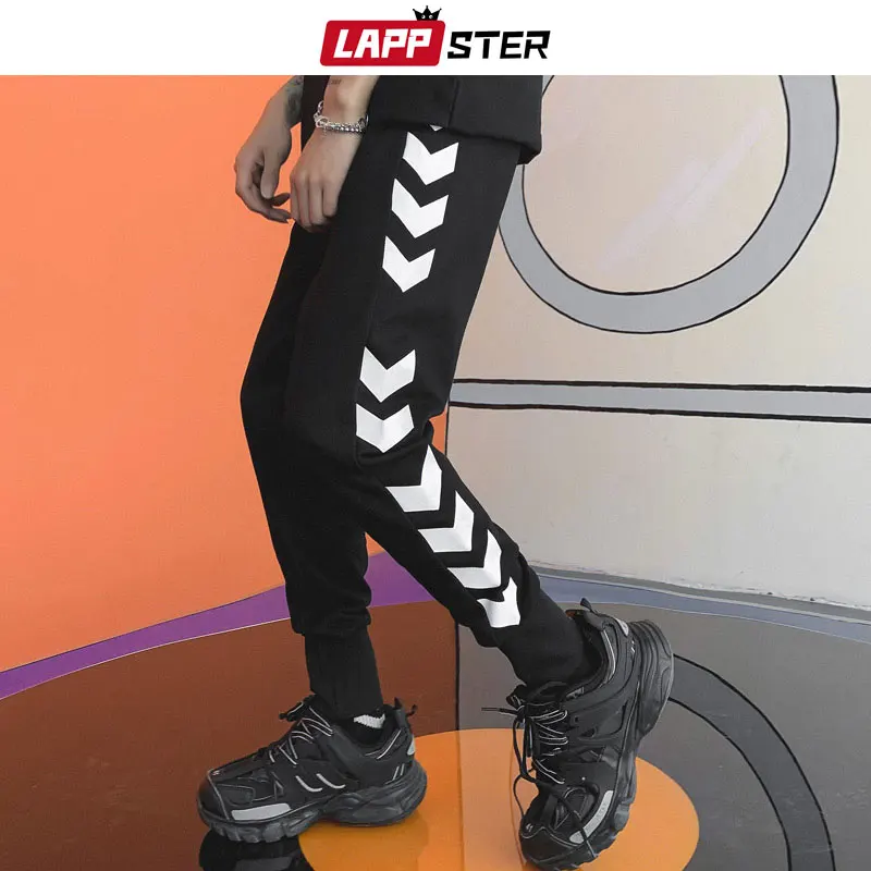 LAPPSTER, уличная одежда, хип-хоп, черные штаны для бега,, мужские, s, Harajuku, спортивные штаны, мужские, повседневные, тренировочные штаны, боковые, в полоску, брюки