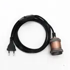 Шнур питания с выключателем E27, 2 метра, европейская вилка, винтажный держатель светильник пы, подвесные светильники