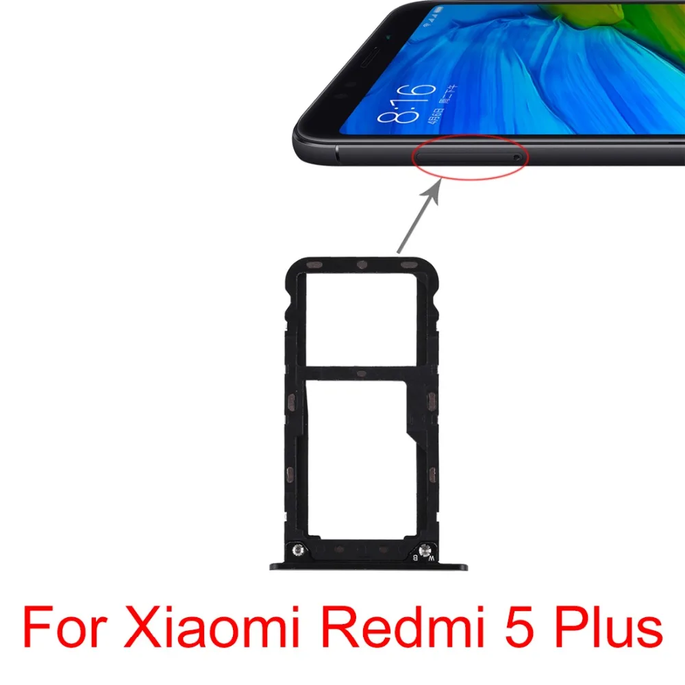 Лоток для SIM-и SIM-карт/TF-карт Xiaomi Mi Max 2/Redmi Note 4/Note 4X/4X/5 Plus/Note 5/5/Mi 5