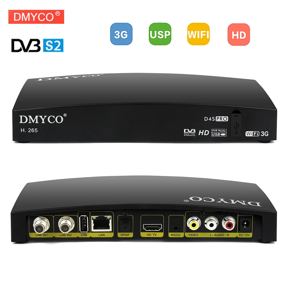 DVB S2 спутниковый ресивер D4S PRO Receptor HD FTA ТВ тюнер Испания Чили декодер поддержка 3G