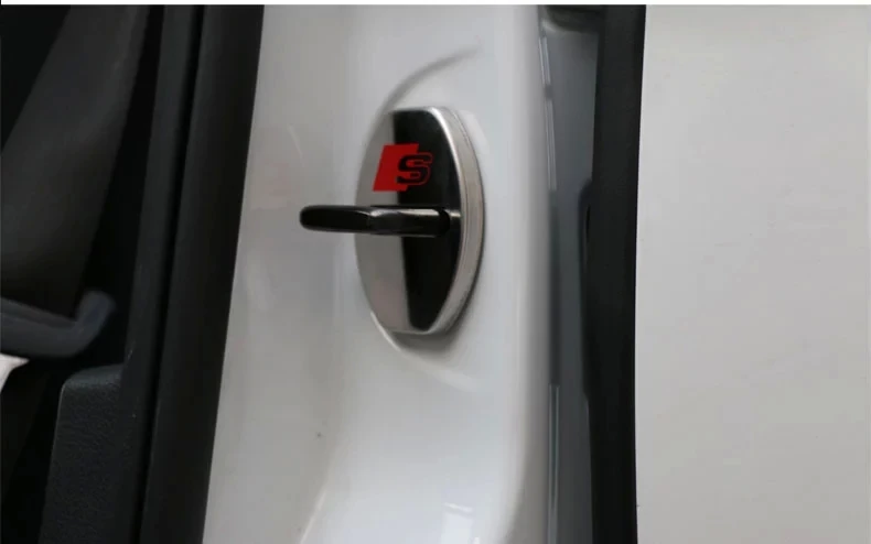 4 Шт. Автомобиль Из Нержавеющей Стали Замок Двери Пряжки Защитную Крышку Наклейки