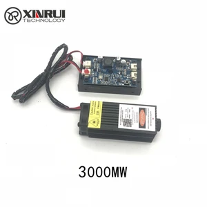 3 Вт Высокая мощность 445нм фокусировка синий лазерный модуль лазерная гравировка и резка TTL Модуль 3000 МВт лазерная трубка + googles