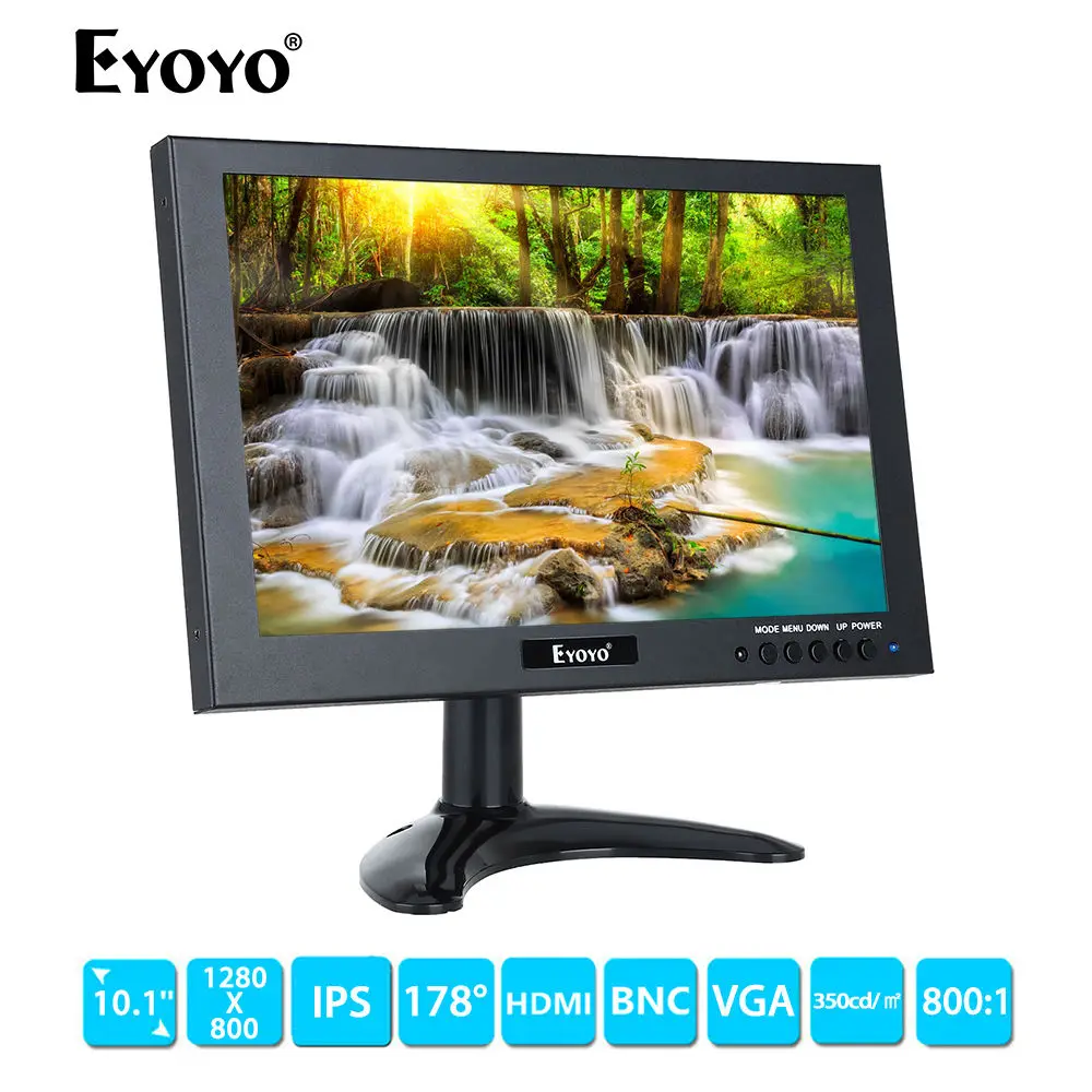 Eyoyo HD 1280*800 IPS TFT светодиодный Экран VGA AV аудио видео HDML 10 &quotЖК дисплей Мониторы для