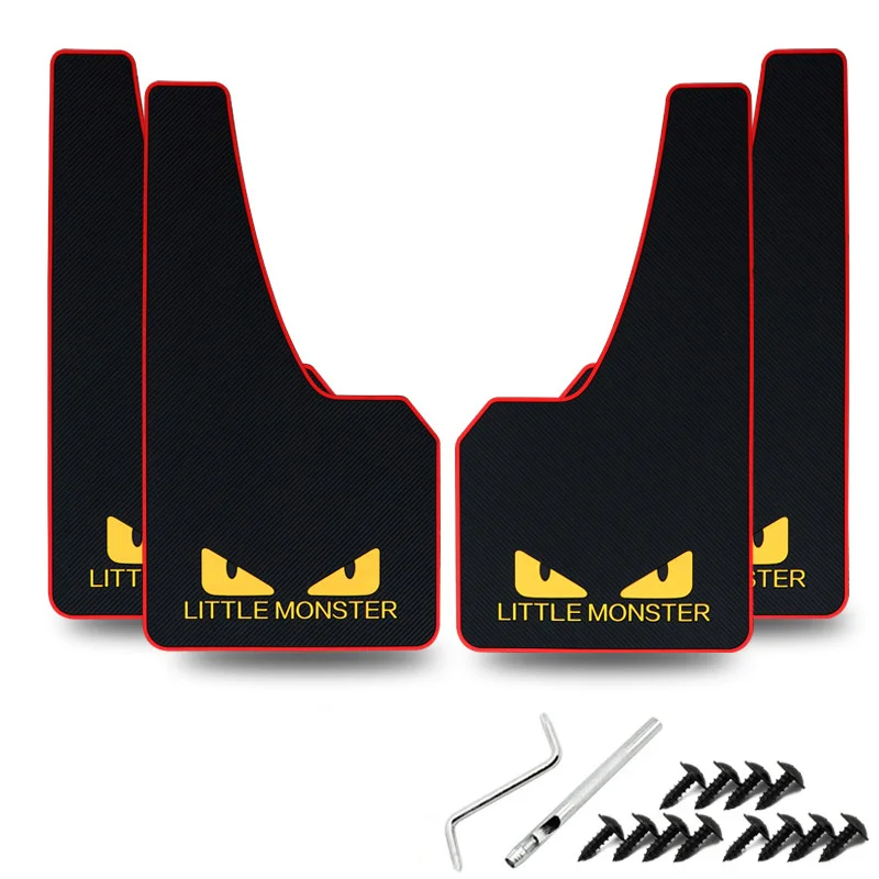 devil 4pcs Автомобиль Стайлинг Спорт брызговиков щитка крыло брызговиков Крышка для hyundai Solaris Tucson I30 IX35 I20 Accent Santa Fe Citroen C4 C5 C3 - Цвет: devil 4pcs