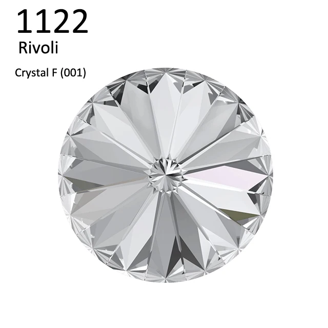Crystal F (001) 1 шт.) с украшением в виде кристаллов от Swarovski 1122 круглые Rivoli камня(без отверстия) фольгированная Австрия Стразы для бижутерии, материал для рукоделия - Цвет: Crystal F (001)