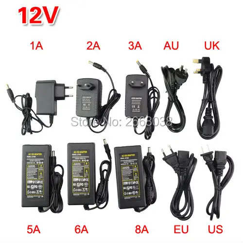 Адаптер питания для светодиодной ленты 1 А 2 3 5 12 Вт 24 36 60 в пост. Тока|adapter for led|60w dc