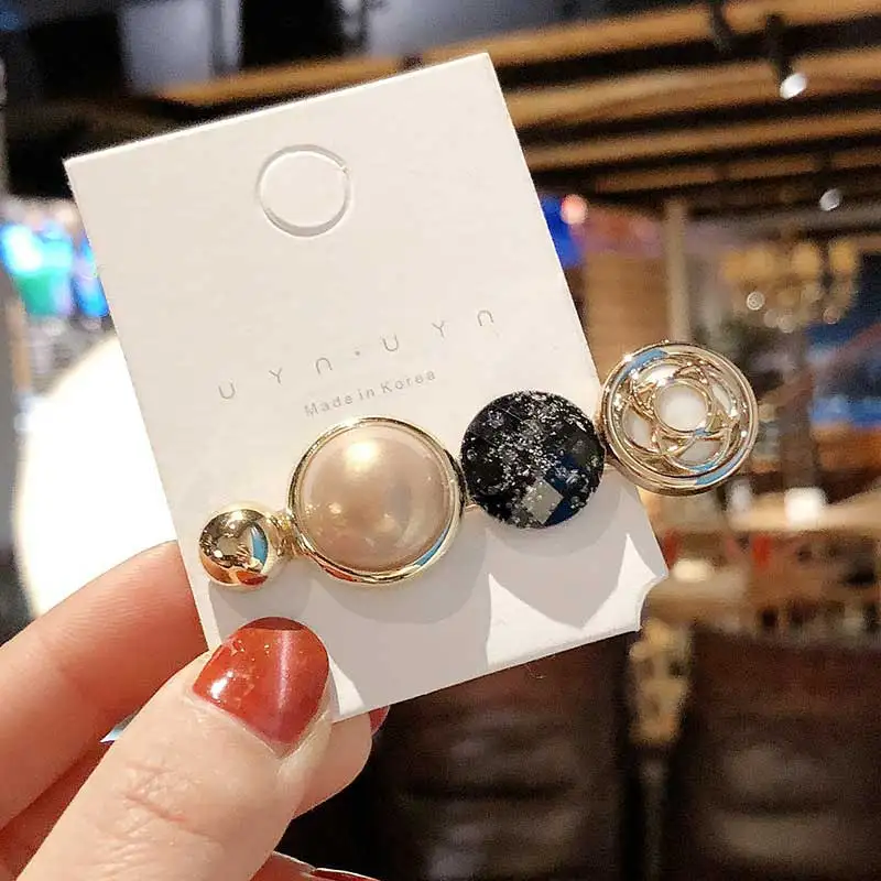 8748-2 Ruoshui Candy корейский стиль хрустальные шпильки для волос для женщин металлический зажим для волос BB зажим для девочек блестящие заколки аксессуары для волос Тиара - Цвет: 8748-2