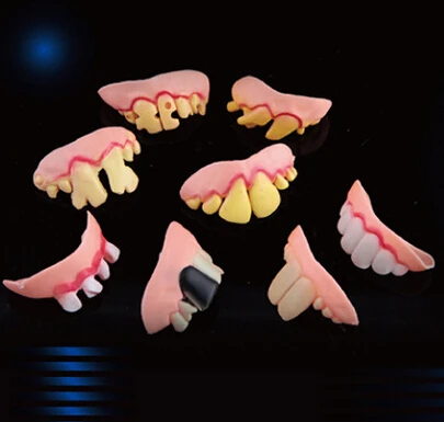 Хэллоуин день ужасающий искусственный ложный зуб розыгрыш игрушка симулятор