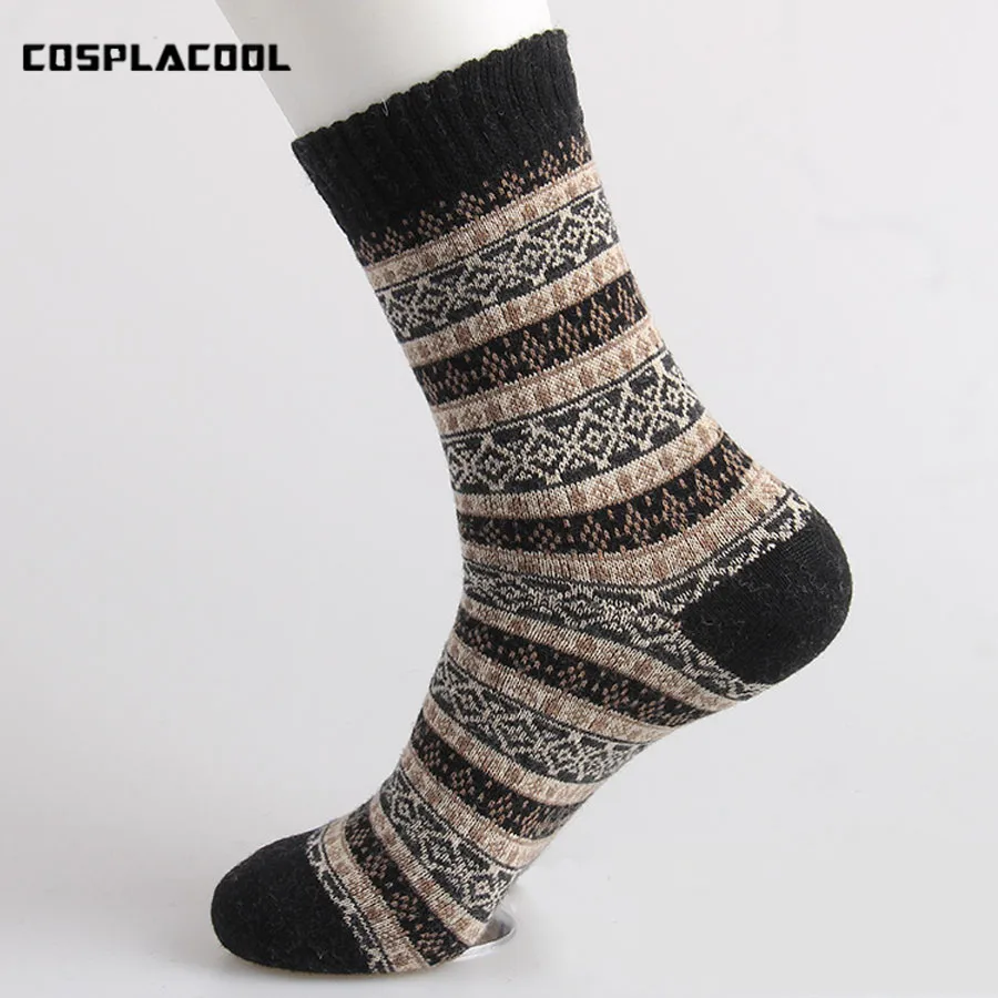 [COSPLACOOL] новые толстые зимние теплые женские кашемировые шерстяные носки высокого