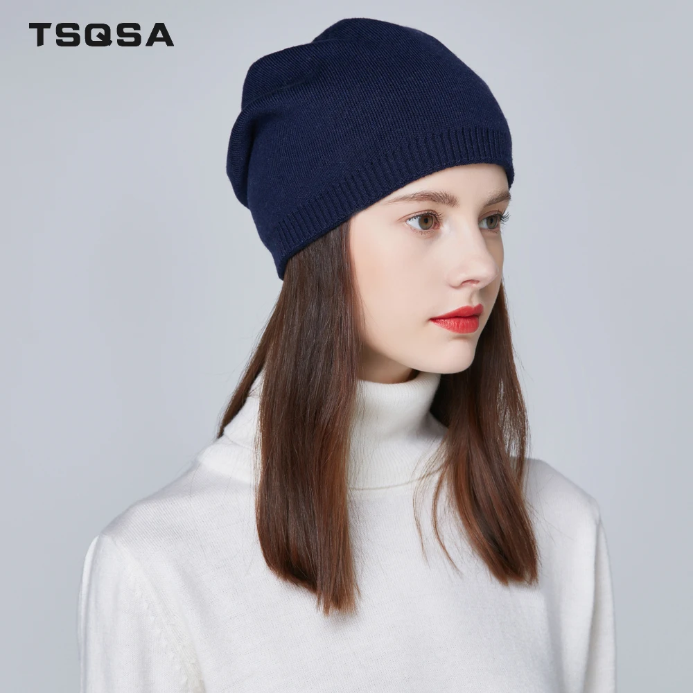 TSQSA 2019 Новая Зимняя Шапка Для Женщин Шапки Шерстяные Вязаные Модные Шапочки С