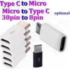 Переходник с Micro USB Мама на 8 pin папа Micro usb на usb 3,1 Тип C на micro USB мама