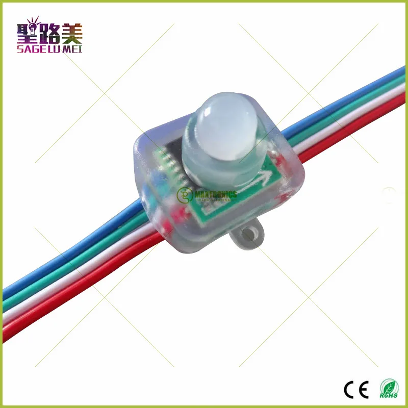 100 шт. 12 мм WS2801 2801 Цифровой Отраженные RGB LED Pixel Модуль точечные светильники Площадь