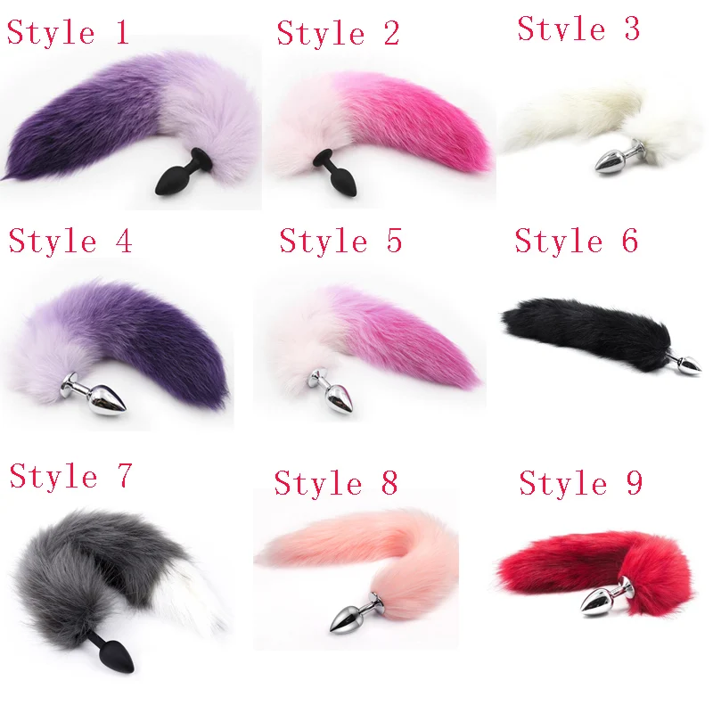 Erotic Fox Tail Anal Plug Silicone/ Metal Butt Fetish Sexy Sex Toys For Women Adult Products |