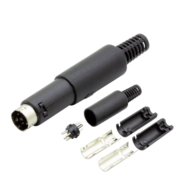 5-контактный паяльный разъем MINI DIN с пластиковой ручкой паяльные кабели DIY 3 шт./лот