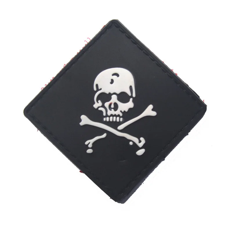 Тактический бейджик с накладкой на голову и принтом в виде черепа 8*8 см