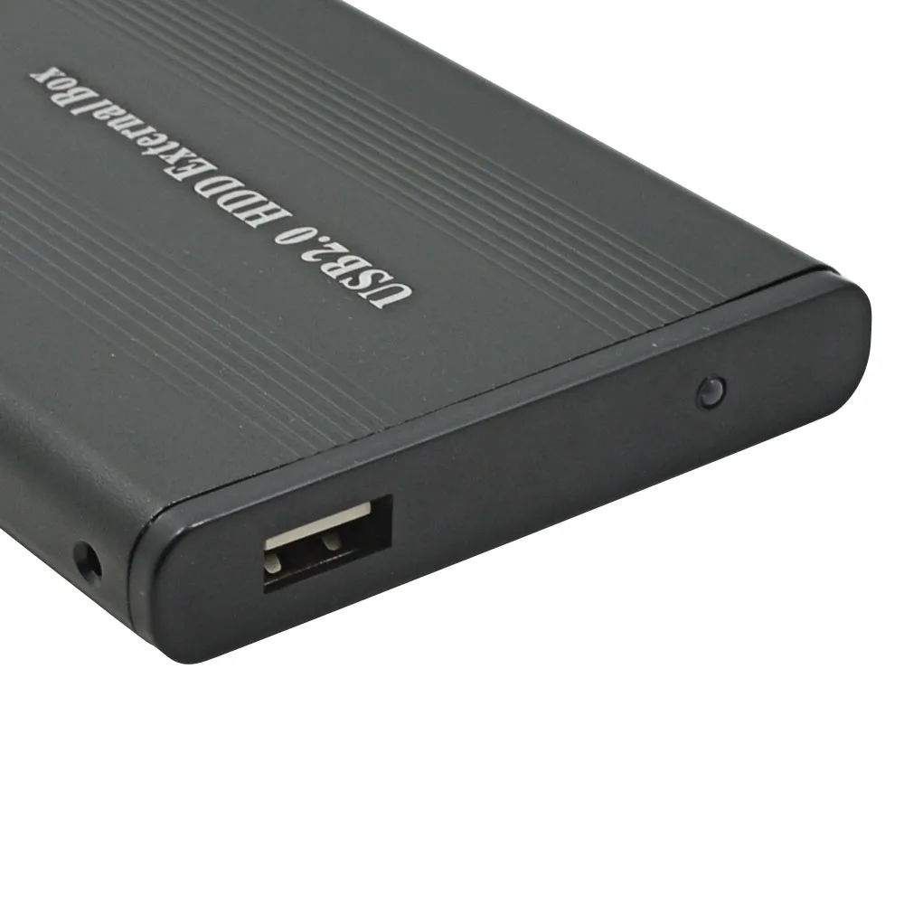 TISHRIC Черный Внешний USB 2,0 2,5 контейнер IDE для жесткого диска Драйвер HDD коробка корпус адаптер для 500GB 1 ТБ SSD DVD Optibay