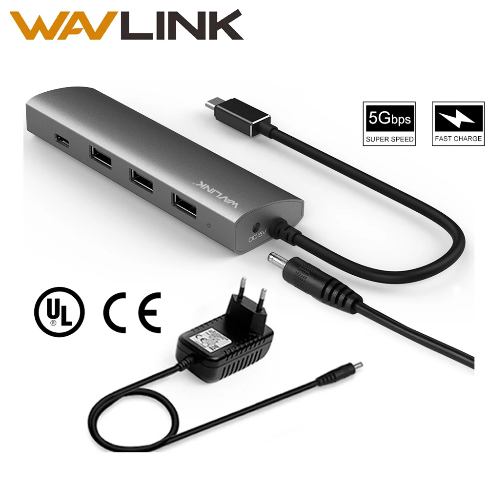 Сертифицированный usb концентратор с 4 портами разветвитель 3 0 USB C адаптером