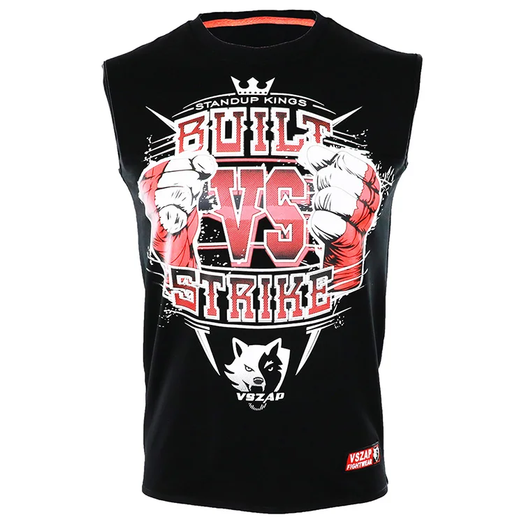 VSZAP MUAY THAI fighting boxing футболка с коротким рукавом для фитнеса tiger wulin wind MMA male | Спорт и