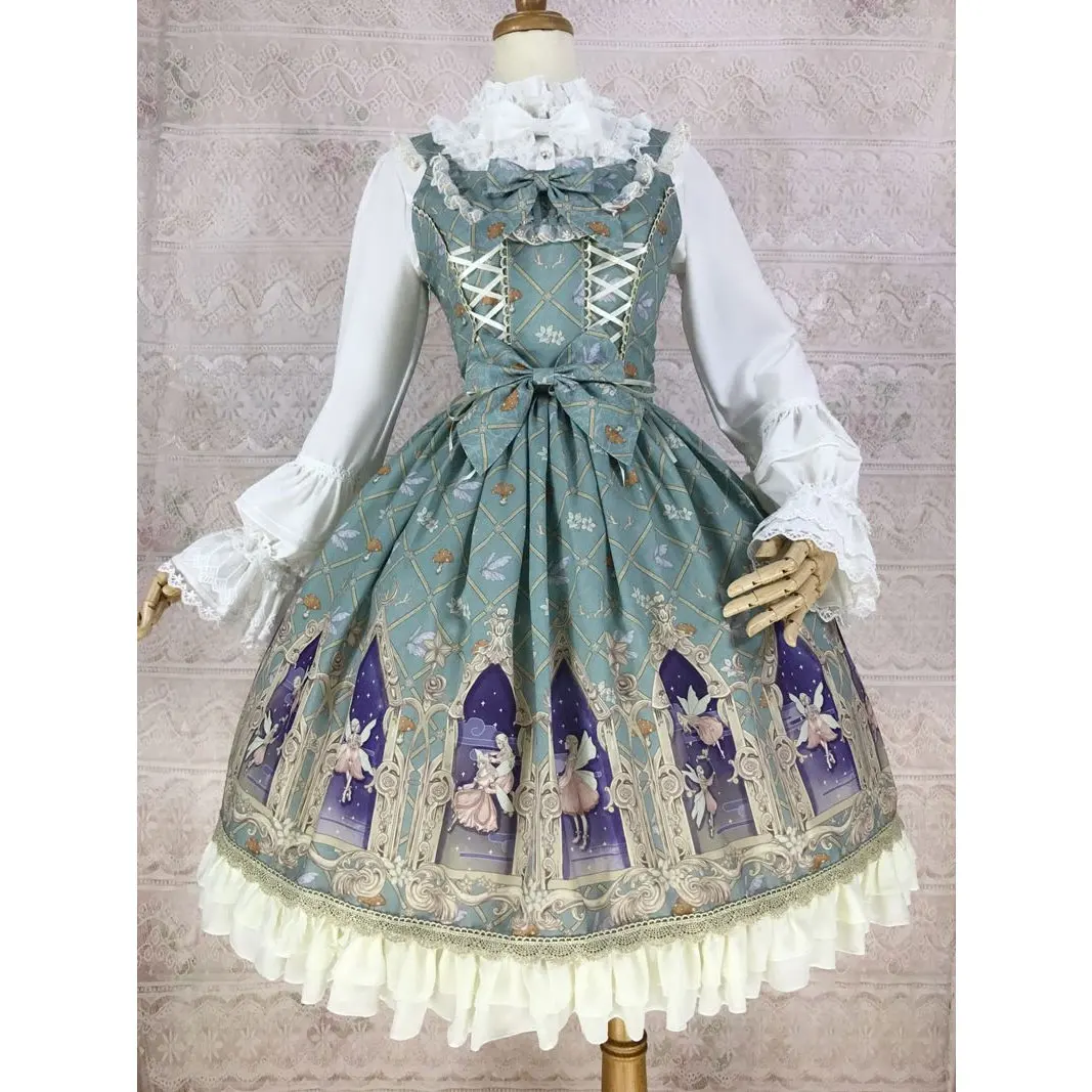 Женское шифоновое платье Elf of Dream с принтом лолита|elf|elf elfelf dress |