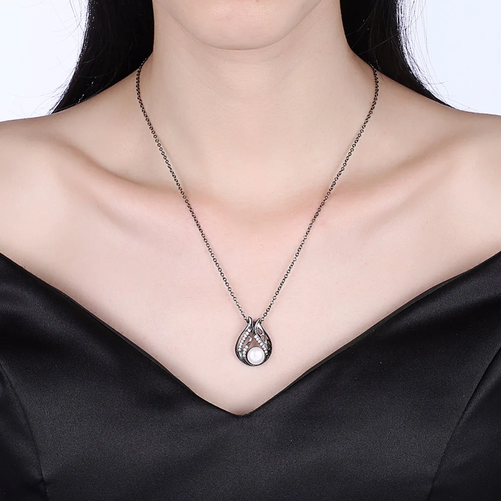 Новая мода Ожерелья и подвески Best качество cz Корпуса жемчуг кулон Цепочки