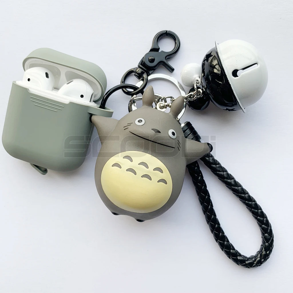 Totoro Силиконовый чехол для Apple Airpods, чехол с милым рисунком Тоторо, декоративные аксессуары, защитные Bluetooth наушники, чехол - Цвет: Totoro