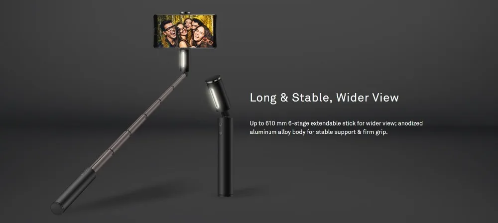huawei Honor селфи-Палка с CF33 Портативный Bluetooth заполнить светильник 3-Шестерни Яркость Монопод Выдвижная ручка
