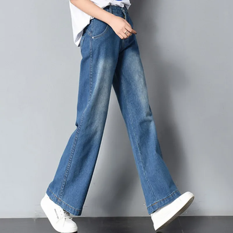 PLAMTEE/корейские джинсы с высокой талией женские Джинсы бойфренда свободные