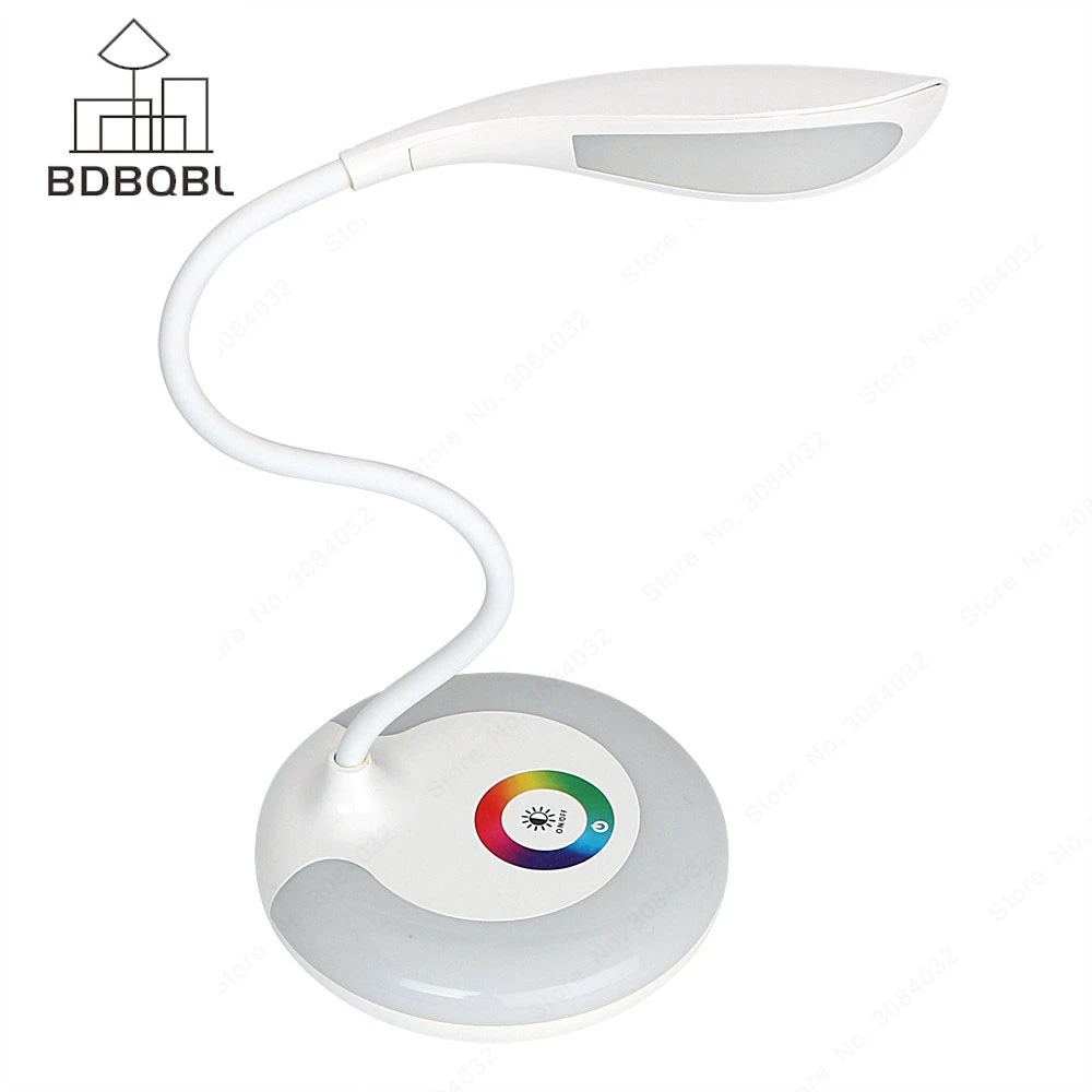 Скидка BDBQBL 3 уровня Сенсорное RGB основание для защиты глаз, ночная затемняемая Светодиодная настольная лампа, USB зарядка, книжный светильник для чте... Купить BDBQBL 3 уровня Сенсорное RGB основание для защиты глаз, ночная затемняемая Светодиодная настольная лампа, USB зарядка, книжный светильник для чте...