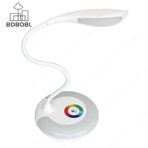 BDBQBL 3 уровня Сенсорное RGB основание для защиты глаз, ночная затемняемая Светодиодная настольная лампа, USB зарядка, книжный светильник для чтения, перезаряжаемый