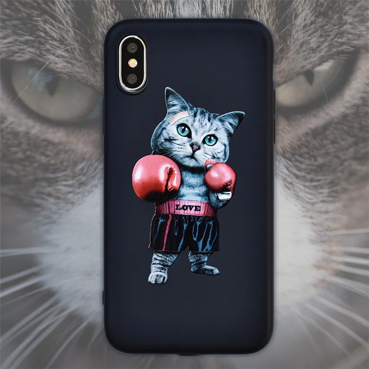 Matte phone cases for iphone X XR XS Max Cartoon Panda rabbit Soft TPU case For 6 6s 7 8 plus back cover |
