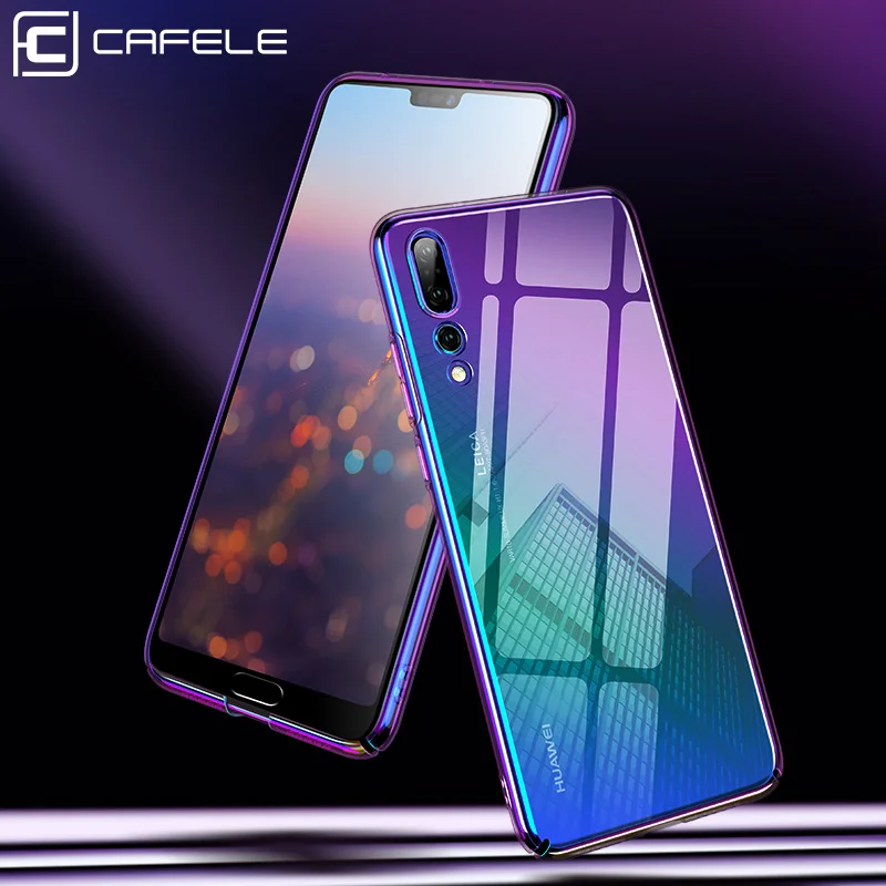 Чехол CAFELE Gradient Aurora для huawei P30 P20 Pro Lite, Жесткий ПК, прозрачный ультратонкий глянцевый чехол для huawei P20, противоударный
