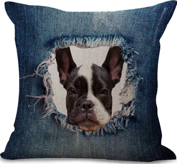 Джинсы Holed животное собака кошка Шея наволочка для тела льняные подушки кровати