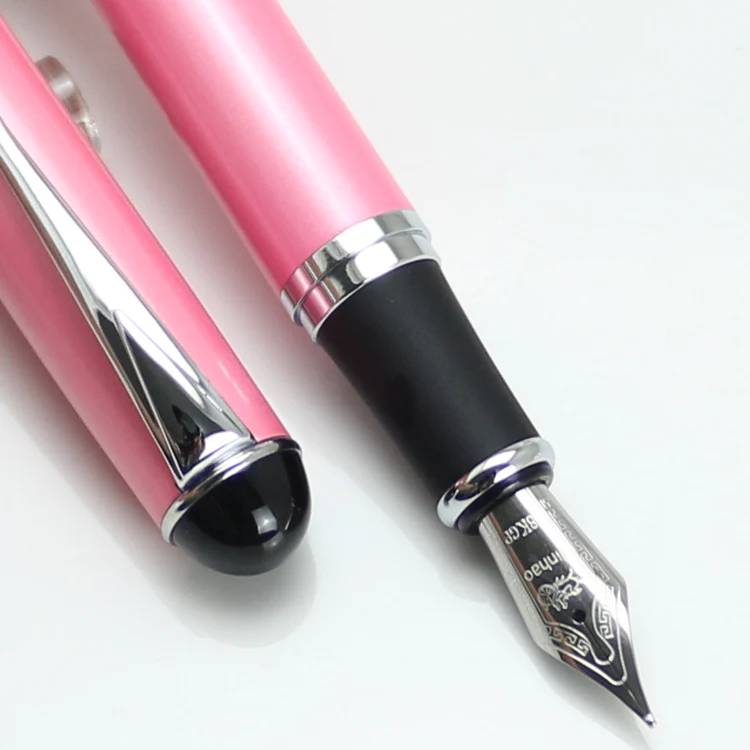 JINHAO 750 ручка для бизнеса и письма розовый серебристый Подарочная авторучка без