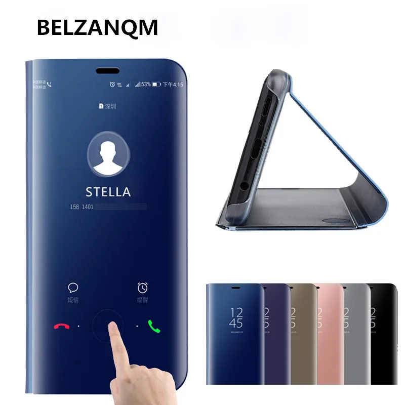 Ясно Smart View кожаный чехол с откидной крышкой для Xiaomi Redmi Note 7 5 Pro Red mi iPhone 6 Plus 8 9 SE 5X A1