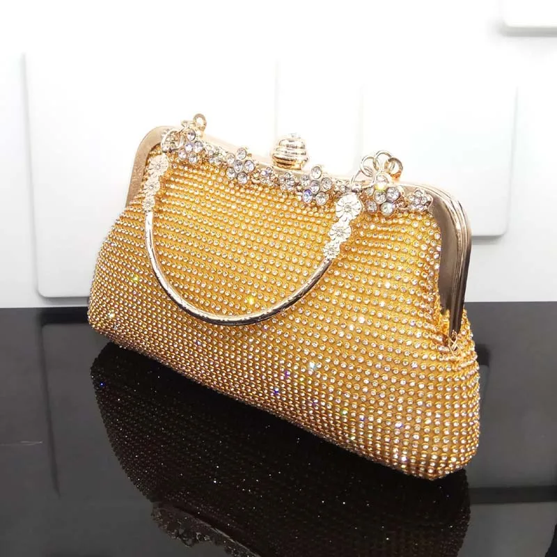 Muling женские вечерние сумки стразы металлические полные бриллиантов клатчи на