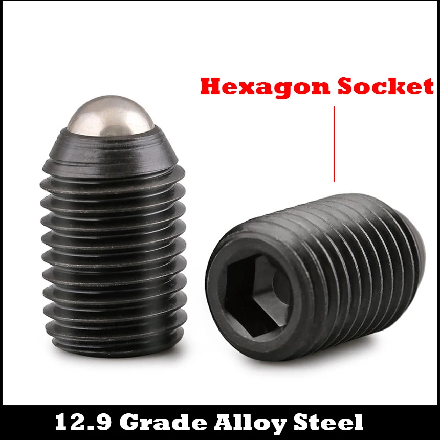 

M10 M12 M10*16 M10x16 M12*20 M12x20 12.9 Grade Alloy Steel Wave Position Bead Hexagon Socket Spring Ball Plunger Tight Set Screw