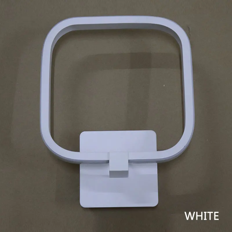 Square Frame Квадратный и круглый каркас, современный светодиодный настенный светильник для гостиной, столовой, спальни, кабинета, черный и белый светодиодный настенный светильник - Цвет абажура: Square Frame