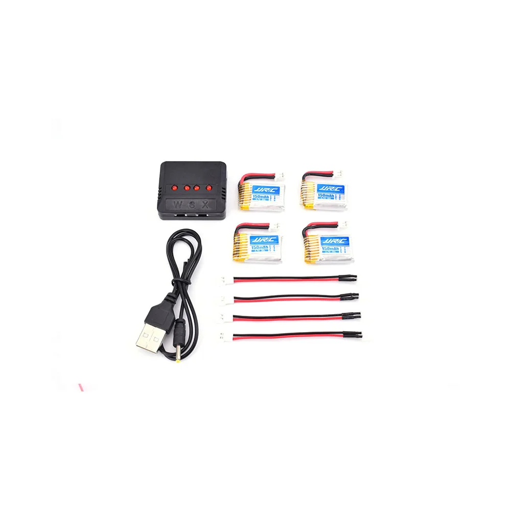 4 шт. JJRC H36 3 7 V 150mAh 30C Lipo батарея и USB зарядное устройство X4-016 для RC Mini Quadcopter Drone |