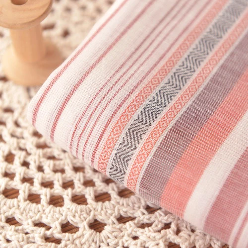 Хлопковая пряжа тонкая полосатая ткань рубашка платье Детская кукла одежда Шарф