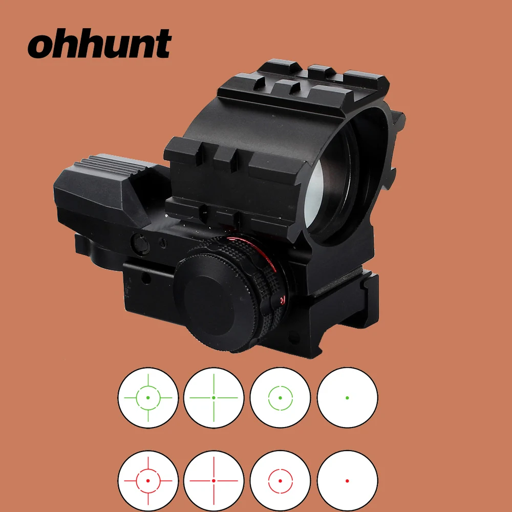 Ohhunt тактический мини красный точечный прицел HD112 красный зеленый точечный 4 прицела рефлекторные прицелы для охотничьей оптики прицел
