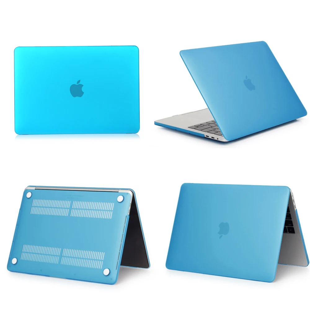Matte Light Blue Жесткий матовый чехол для ноутбука MacBook Air 11 retina 12 крышка MacBook Pro 13 15 с сенсорной панелью A1706 A1707 A1989 A1990 A1932 - Цвет: Matte Light Blue