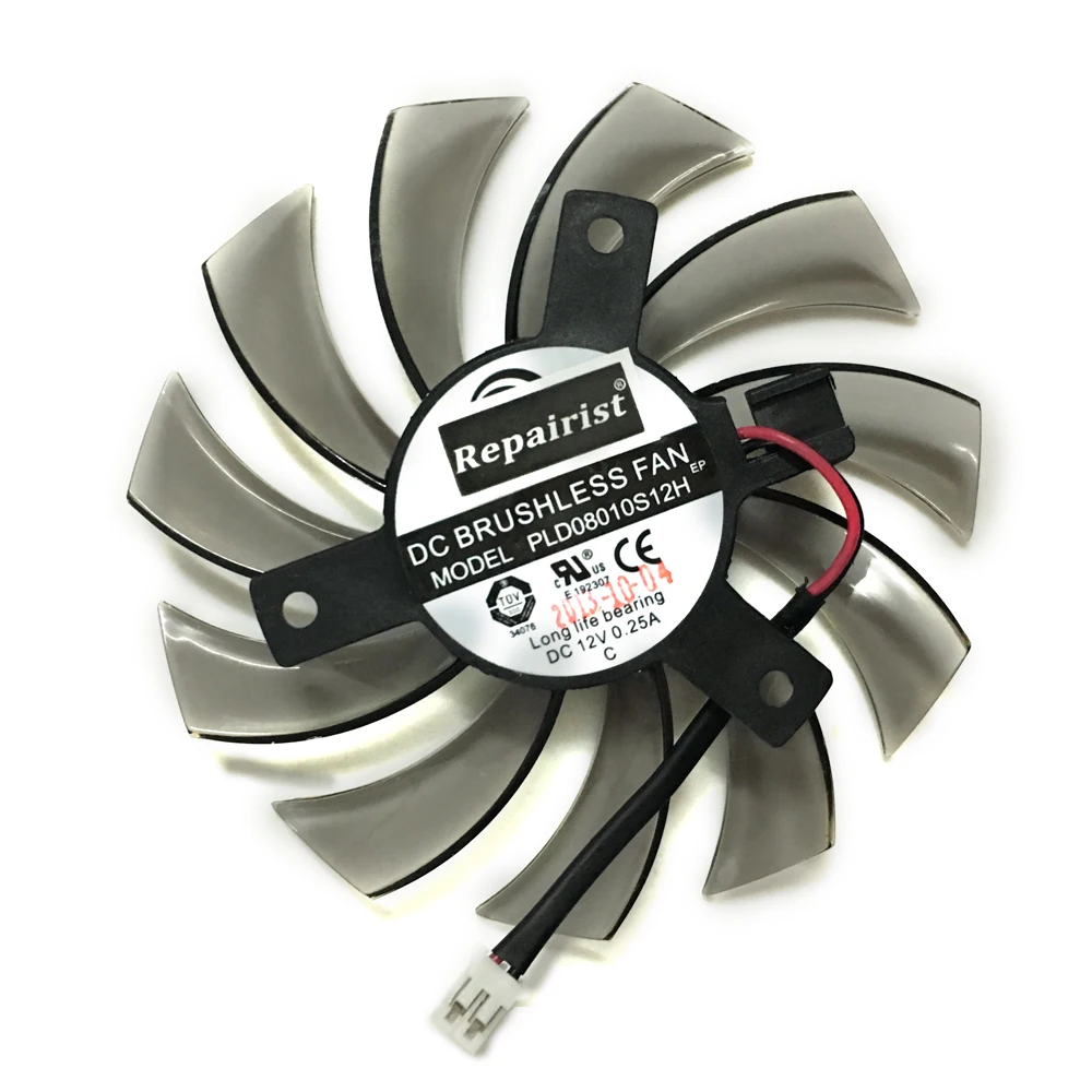 Кулер для видеокарты Gigabyte Radeon R9 270X 280X VGA радиатор компьютера 75 мм 2 контакта линии 0